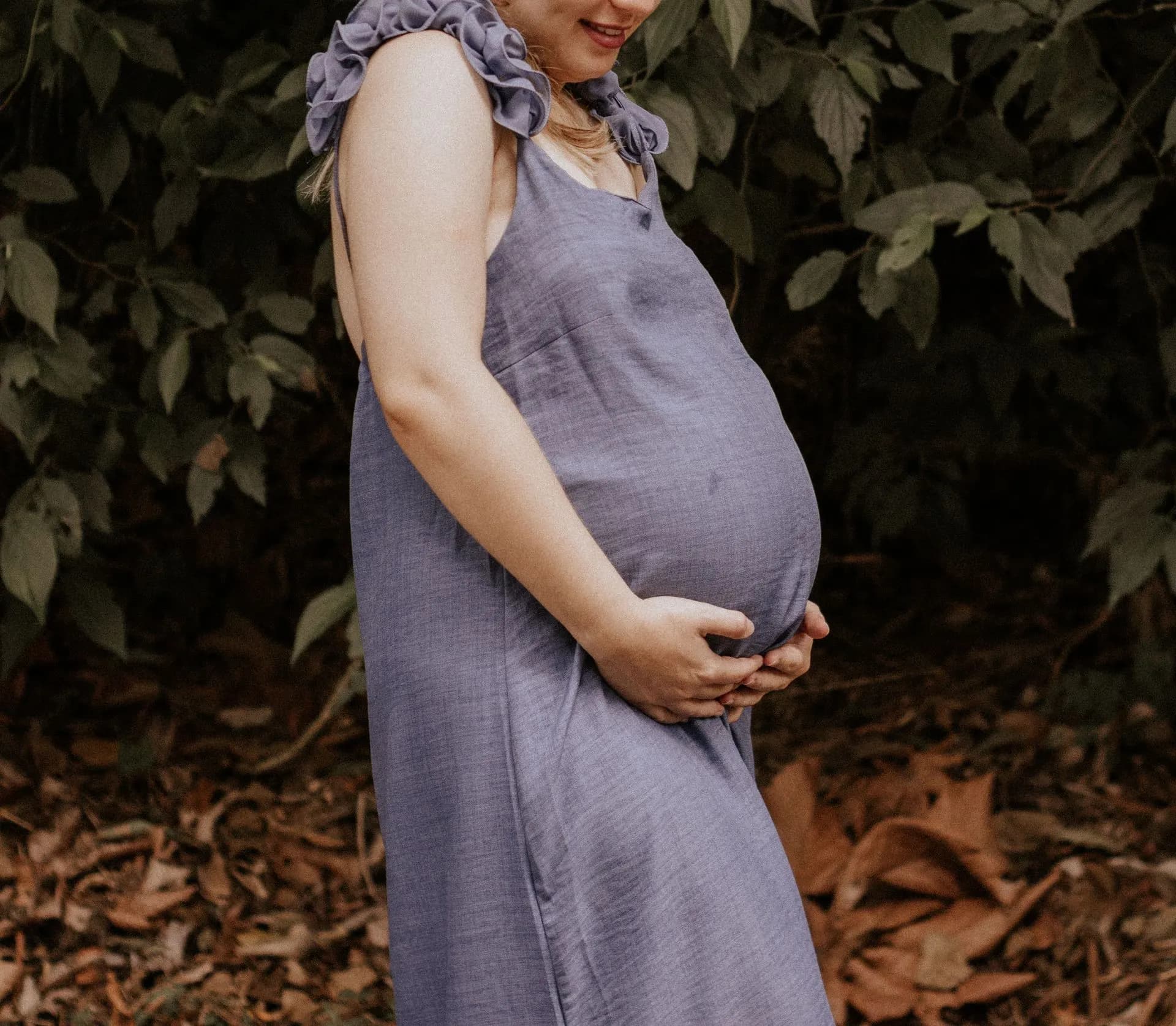 Pregnant woman outdoors, maternal mental health care in Charlotte, NC